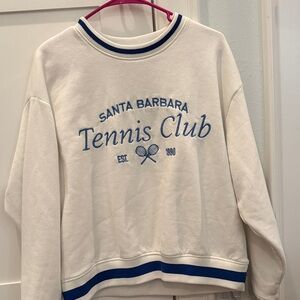 Santa Barbara Tennis Club White Crew Neck Sweater